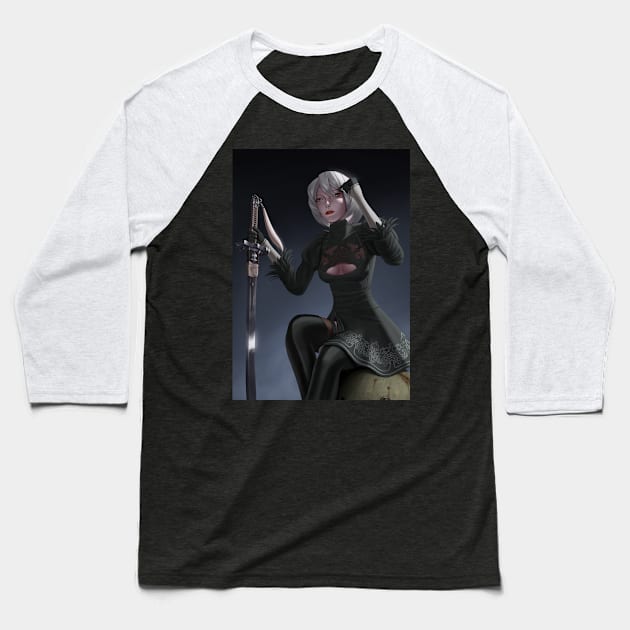 2B (Without Mask) Baseball T-Shirt by gagimas